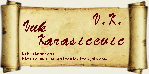 Vuk Karašićević vizit kartica